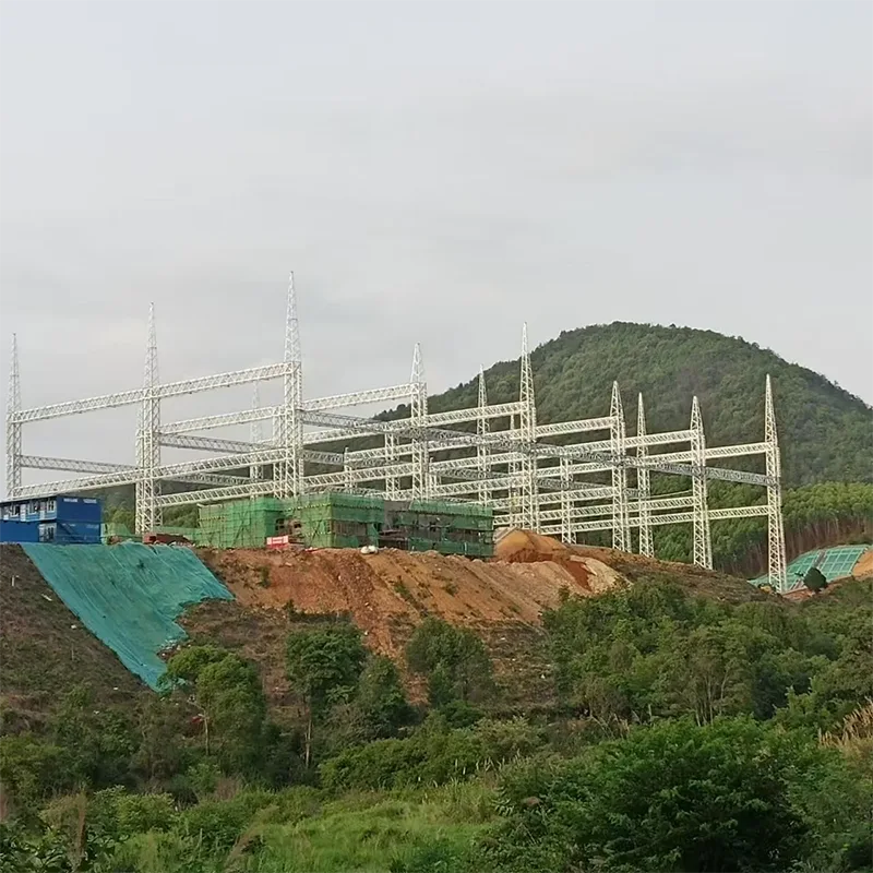 Elektromos átviteli alállomások acélszerkezetei